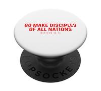 Verset biblique chrétien Go Make Disciples of All Nations PopSockets PopGrip Adhésif