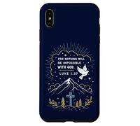 Verset biblique chrétien Luc 1:37 avec Dieu, espérance, Foi en Jésus Coque pour iPhone XS Max