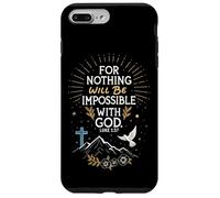 Verset biblique chrétien Luc 1:37 avec Dieu Faith in Jesus Hope Coque pour iPhone 7 Plus/8 Plus