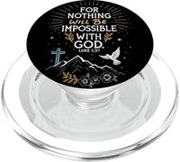 Verset biblique chrétien Luc 1:37 avec Dieu Faith in Jesus Hope PopSockets PopGrip pour MagSafe