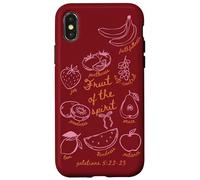 Verset biblique chrétien Rose en Forme de Coquette en Forme de Fruit de l'esprit Coque pour iPhone X/XS