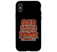 Verset biblique : Dieu Nous a donné Un Esprit de Puissance Coque pour iPhone X/XS