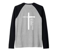 Verset biblique Dieu si aimé Le Monde Jean 3 16 Croix chrétienne Manche Raglan