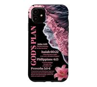 Verset biblique du Plan de Dieu : Christian Ocean Beach Waves Summer Coque pour iPhone 11