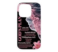 Verset biblique du Plan de Dieu : Christian Ocean Beach Waves Summer Coque pour iPhone 14 Pro