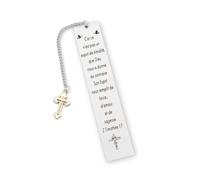 Verset Biblique Français,Cadeau Communion,Marque-Page Chrétien Bible,Cadeau Communion Garcon,Cadeau Confirmation, Cadeaux De La Croix Pour Filles Et Garçons, Filleu