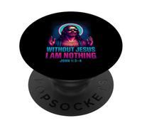 Verset biblique sans Jésus Je Ne suis Rien PopSockets PopGrip Adhésif