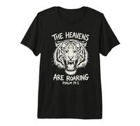 Verset biblique The Heavens are Roaring Tiger T-Shirt Haut de Gamme