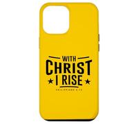 Verset de la Bible chrétienne avec Christ ressuscité Philippiens 4:13 Coque pour iPhone 12 Pro Max