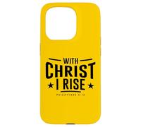 Verset de la Bible chrétienne avec Christ ressuscité Philippiens 4:13 Coque pour iPhone 15 Pro