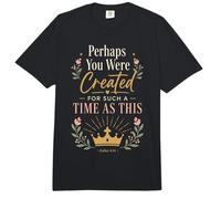 Verset de la Bible chrétienne Citation Esther Couronne Florale Foi Comfort Colors Adult Heavyweight T-Shirt