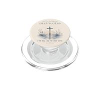 Verset de la Bible chrétienne Cross Faith Through Deep Waters PopSockets PopGrip pour MagSafe