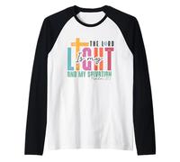 Verset de la Bible chrétienne Le Seigneur est ma lumière Manche Raglan