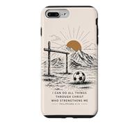 Verset de la Bible Christian Soccer Philippiens Faith Cross Coque pour iPhone 7 Plus/8 Plus