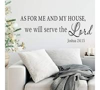 Verset de la Bible - Décoration murale pour chambre à coucher, salle de classe, salle de jeux, chambre d'enfant - Citations inspirantes pour le salon - We Will Serve The Lord