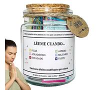 Verset de la Bible en pot, cartes de prière pour les écritures, support émotionnel, pot de pensée positive, versets de la Bible espagnol, porte-carte de prière, pot d'espoir biblique, pot d'écriture