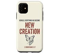 Verset de la Bible Foi Chrétienne Nouvelle Création Papillon Coque pour iPhone 11
