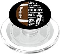 Verset de la Bible motivant Cadeaux chrétiens Football PopSockets PopGrip pour MagSafe