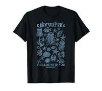 Verset de la Bible Océan Graphique Eau Profonde Isaiah 43:2 Christian T-Shirt