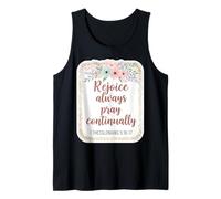 Verset de la Bible pour Une chrétienne : réjouissez-Vous, priez Toujours Débardeur