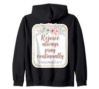 Verset de la Bible pour Une chrétienne : réjouissez-Vous, priez Toujours Sweat à Capuche