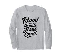 Verset de la Bible Repentez-Vous et tournez-Vous vers Jésus-Christ Manche Longue