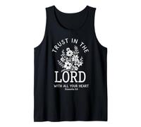 Verset Floral de la Bible chrétienne « Trust in The Lord » Débardeur