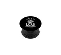 Verset Floral de la Bible chrétienne « Trust in The Lord » PopSockets PopGrip Adhésif