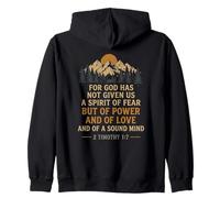 Verset for God Has Not Given Us A Spirit of Fear Sweat à Capuche