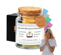 Versets Bibliques Dans Un Pot - Pot De Prière En Verre Avec Versets Bibliques À Colorier | Lisez-moi Quand Les Versets Bibliques Sont En Pot Pour Les Émotions Et Les Sentiments | Dons Chrétiens