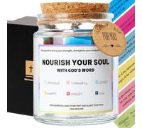 Versets bibliques dans un pot, pot de versets bibliques inspirants, pot biblique avec vertus pour la demande de prière, cadeaux chrétiens avec 90 cartes bibliques colorées, cadeaux de Pâques cadeaux