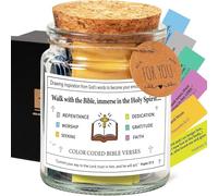 Versets Bibliques Spirituels Pot en Verre avec des Bandes De Papier Artefact Religieux pour Les Autels De La Maison Fidèlement Dévotion Et Home Decor Gift