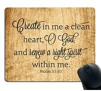 Versets Bibliques sur La Propreté Mouse Pad Portable Tapis Souris Base en Caoutchouc Tapis De Souris pour Bureau Jeux Ordinateur 25X30Cm