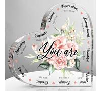 Versets de la Bible - Cadeau chrétien pour femme - Cadeau de semaine chrétienne - Citations inspirantes - Décoration de salle de prière - Moment heureux - Dieu de louange - Plaque en acrylique pour la