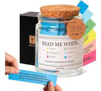 Versets de la Bible dans un bocal | Bocal avec versets de la Bible à code couleur | Pour émotions et sentiments - Pot de prière en verre avec des écritures à colorier | Read Me When Bocal avec versets