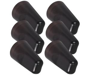 Verseur de Vin avec Couvercle Protecteur Noir en Pvc 6 Pièces
