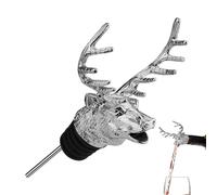Verseur de vin de cerf, bec verseur de vin de cerf | Verseur d'alcool avec bouchon de bouteille 2 en 1,Bouchon de bouteille de vin avec bec verseur de vin avec tête de c