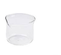 Verseur résistant à la chaleur de qualité alimentaire - pour vinaigrettes à mousse de lait expresso avec marquage à double échelle (oz mL) bec unique en forme de V pour fuite, tasse à mesurer expresso