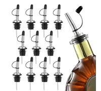 Verseurs pour Bouteilles De Spiritueux - Couvercle Supérieur Distributeur | Lot de 12 Verseurs pour Barman | pour Cocktails Huile d'olive Vin Armoire Cuisine