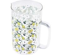 Verseuse en verre avec motif de citrons et d'olives pour une décoration de table estivale
