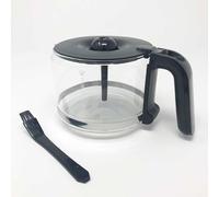 Verseuse en verre Transparent de 1.2 liters de Generisch pour Philips CP9948/01, compatible avec HD7761, HD7762, HD7765, HD7766, HD7767, HD7769, avec couvercle et pinceau de nettoyage inclus