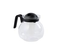 Fackelmann 2061050 Verseuse Théière Spécial Micro-Ondes, Verre, Plastique, Noir, 11 x 15 x 9,6 cm
