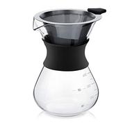 Versez Sur La Cafetière-manuelle Main En Verre Pot De Cafetière Avec Filtre En Acier Inoxydable Réutilisable Pour La Maison, Bureau (400ML)