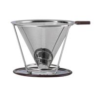 Versez sur le compte-gouttes de café, versez sur le café | Café en acier inoxydable à verser | Verseur sans papier facile à nettoyer, filtre réutilisable, compte-gouttes conique