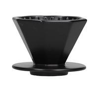 Versez sur le goutteur de café en céramique, infuseur manuel portable à service unique pour la maison et les voyages, noir (Tasse filtrante octogonale en céramique (noire) pour 1-2)