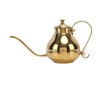 Versez Sur une Cafetière Avec Poignée Incurvée, Cafetière Portable à Bec Fin Doré En Acier Inoxydable Pour Café Goutte à Goutte, Cafetière à Piston, Peut être Utilisée Sur la Cuisinière
