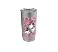 Versez-vous une tasse d'ambition Cafetière à moka rétro Gobelet isotherme en acier inoxydable double paroi