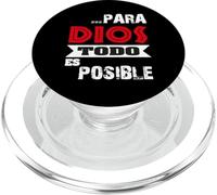 Versículo bíblico Mateo 19:26 "Para Dios todo es posible" PopSockets PopGrip pour MagSafe
