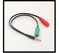 Version 0,2m - Blanc - 3.5mm Stéréo Mâle À 3.5 Double Féminin Micro Casque Jack Cordon Audio Y Splitter Câble Pour Iphone