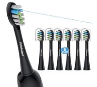 Version 3.0, lot de 6 têtes de rechange pour brosse à dents FitMount compatibles avec WaterPik Sonic Fusion 2.0, FitMount Flossing Brush Head Fit pour Water-Pic SF-01W SF-02W et 2.0 SF-03 SF-04, noir
